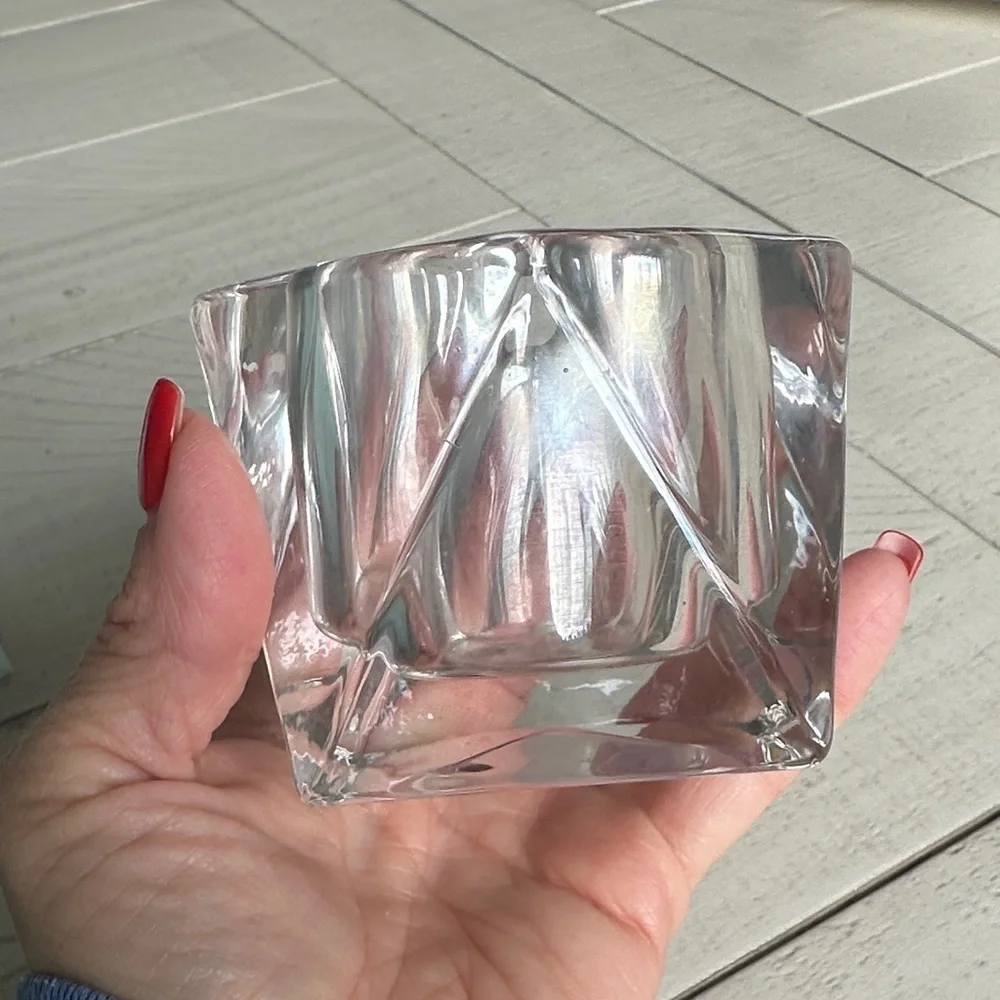NWT PartyLite Crystal Candle Holders P8035 Discover Prism